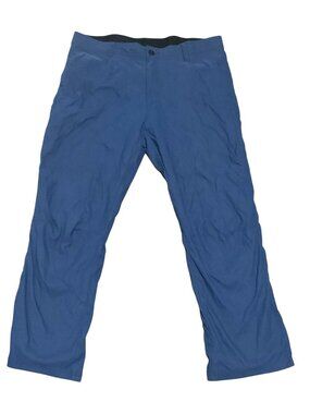 Orvis Blue Nylon Fleece Lined Pants Sz 38 X 29 Water Repellent Hiking Gorpcore